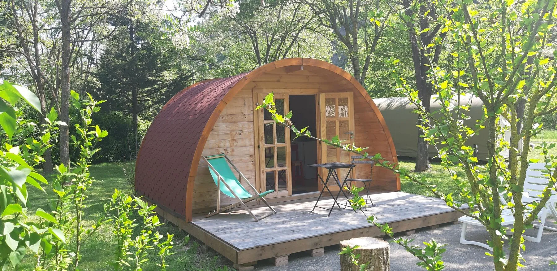 Der Pod und seine Terrasse